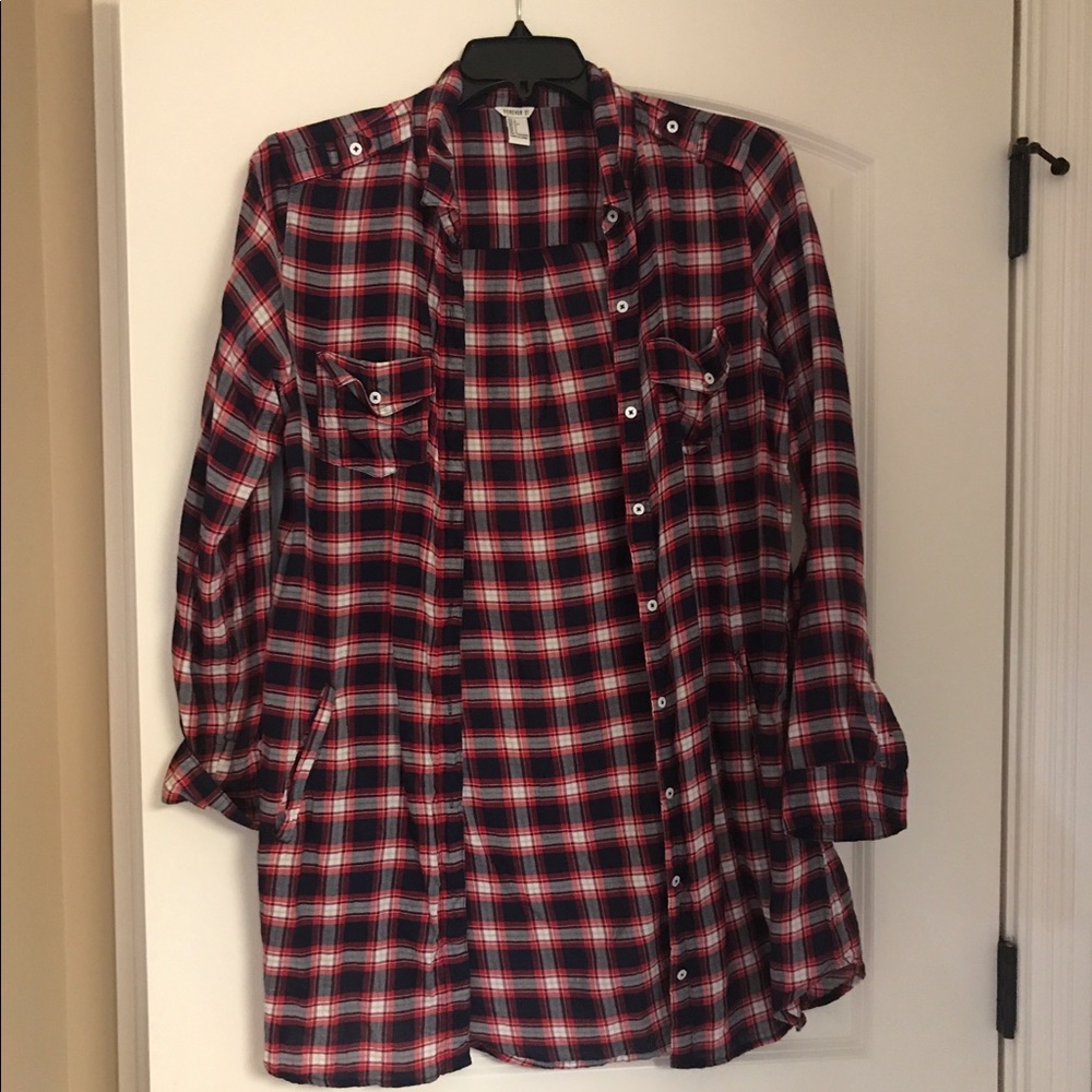 Plaid Button Up Dress