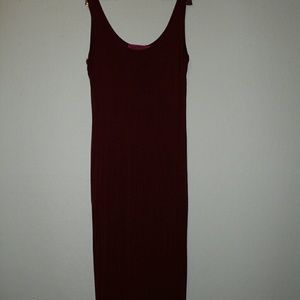 Simple Maroon Maxi Dress