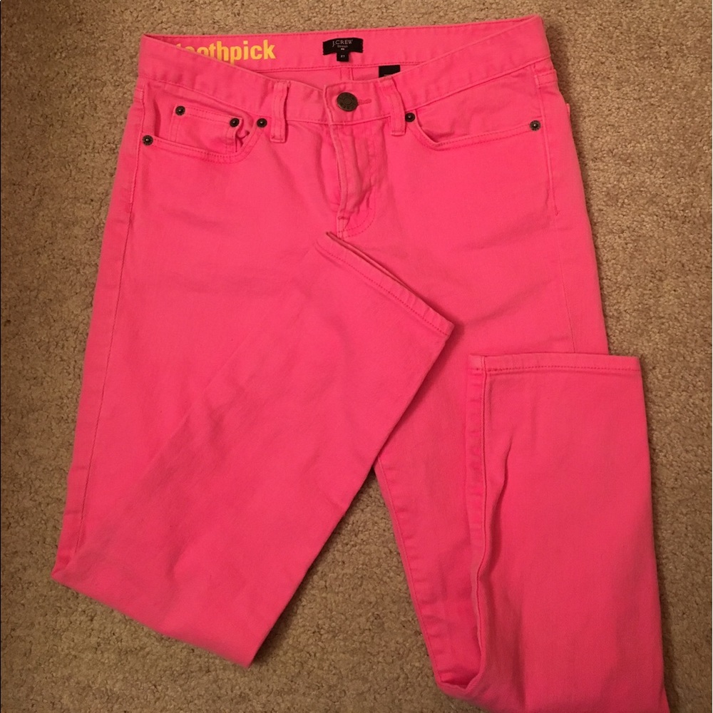 J crew Hot pink "Toothpick" Skinnies