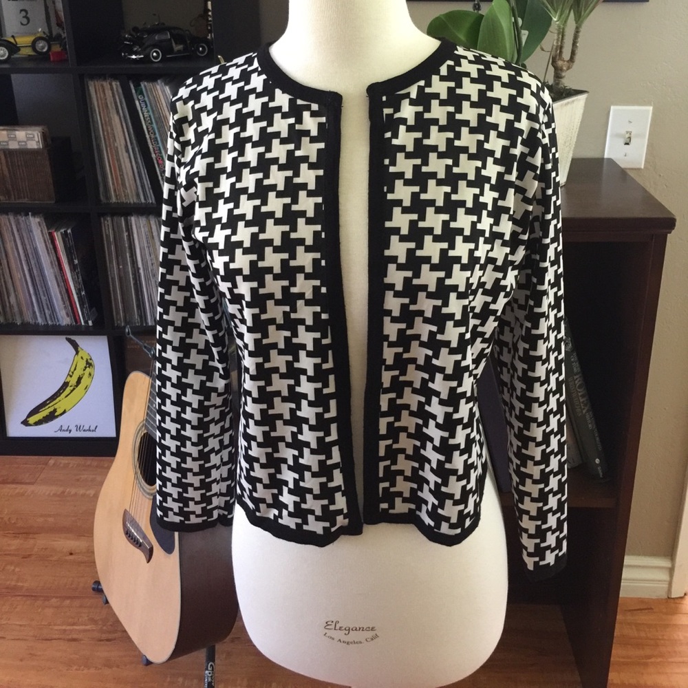 Black and white cardigan