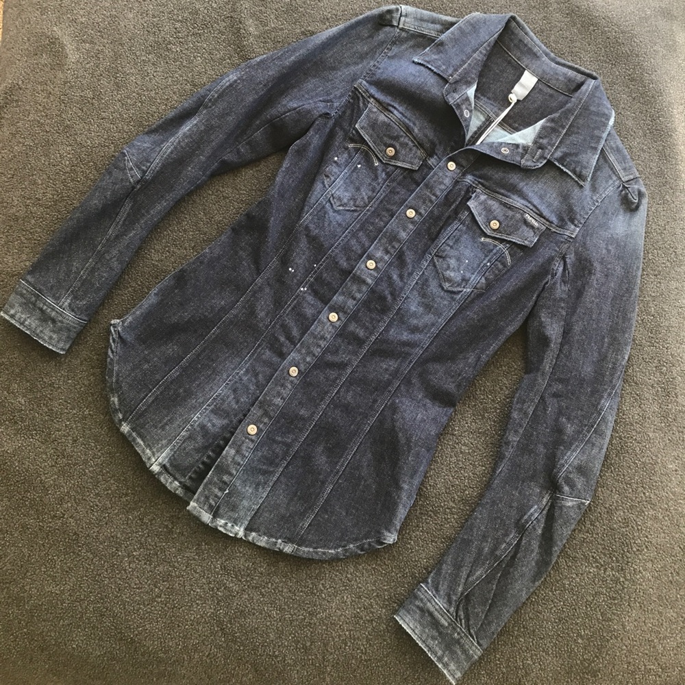 G Star RAW button down top size S NWT
