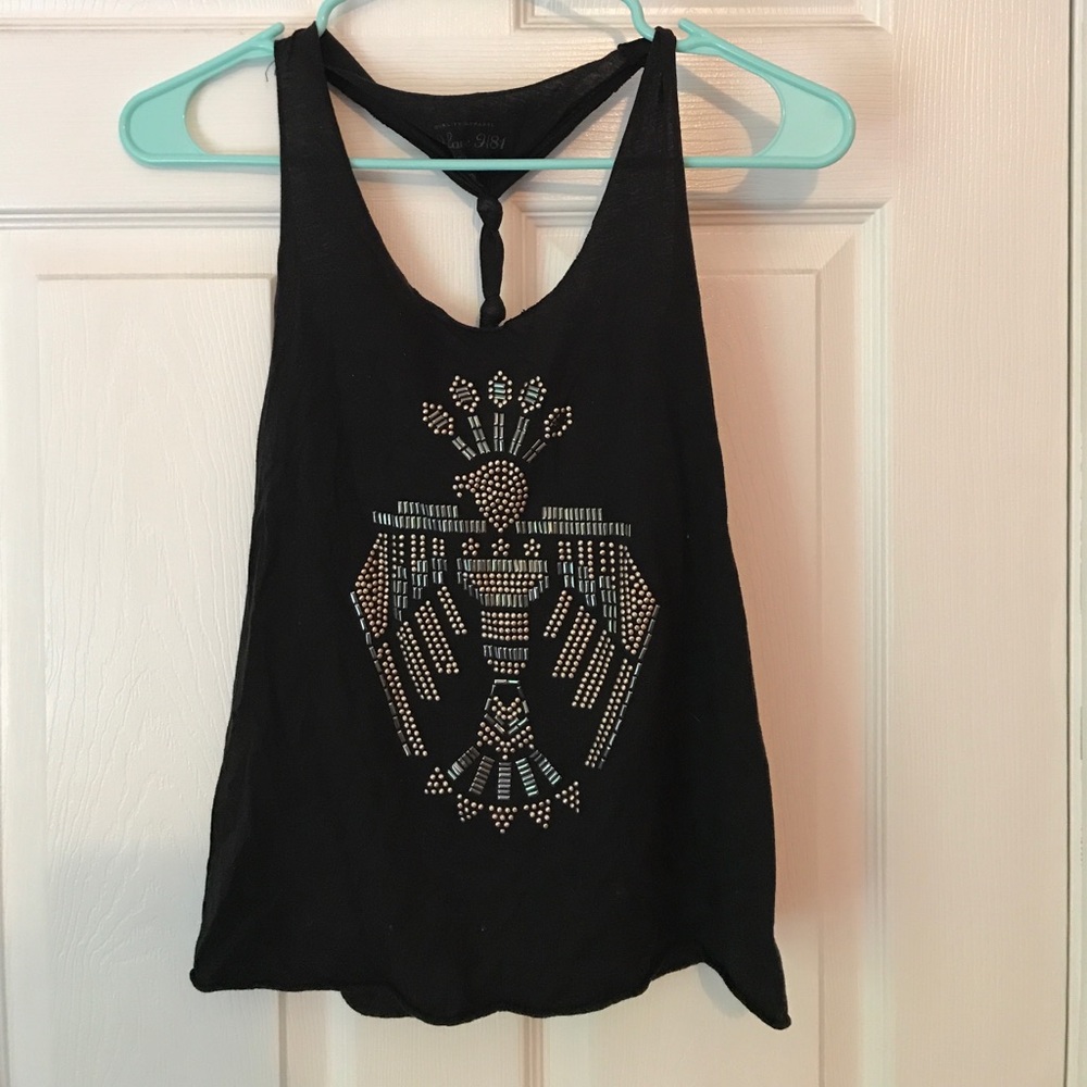 Black tank top