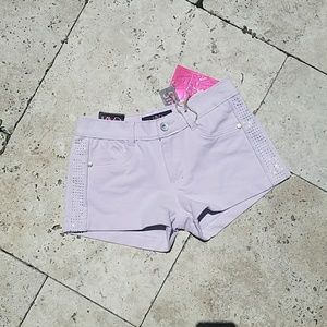 ⚡🎈➡️ NWT Lavender Shorts Rhinestone Detail