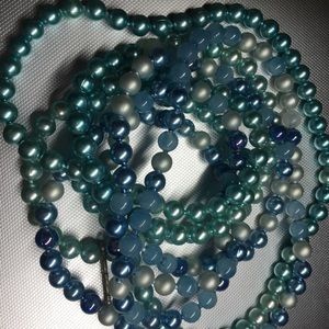 Vintage Pop Bead Plastic Necklaces