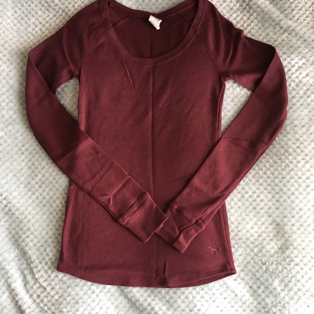 NWOT Burgundy VS Pink Thermal Shirt