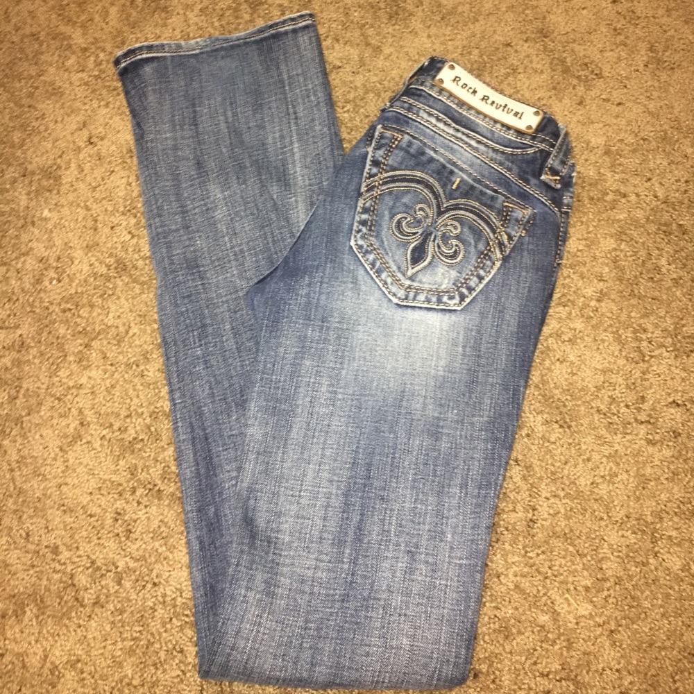 Rock revival flare jeans