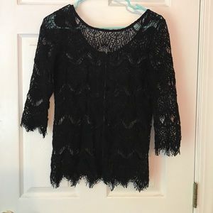 Black lace top