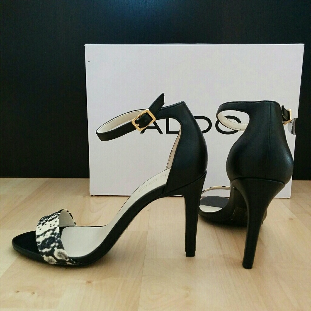 Aldo Haevia black high heel sandals