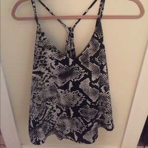Snake print spaghetti strap top