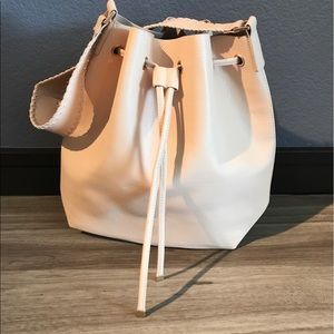 Zara faux leather bucket bag