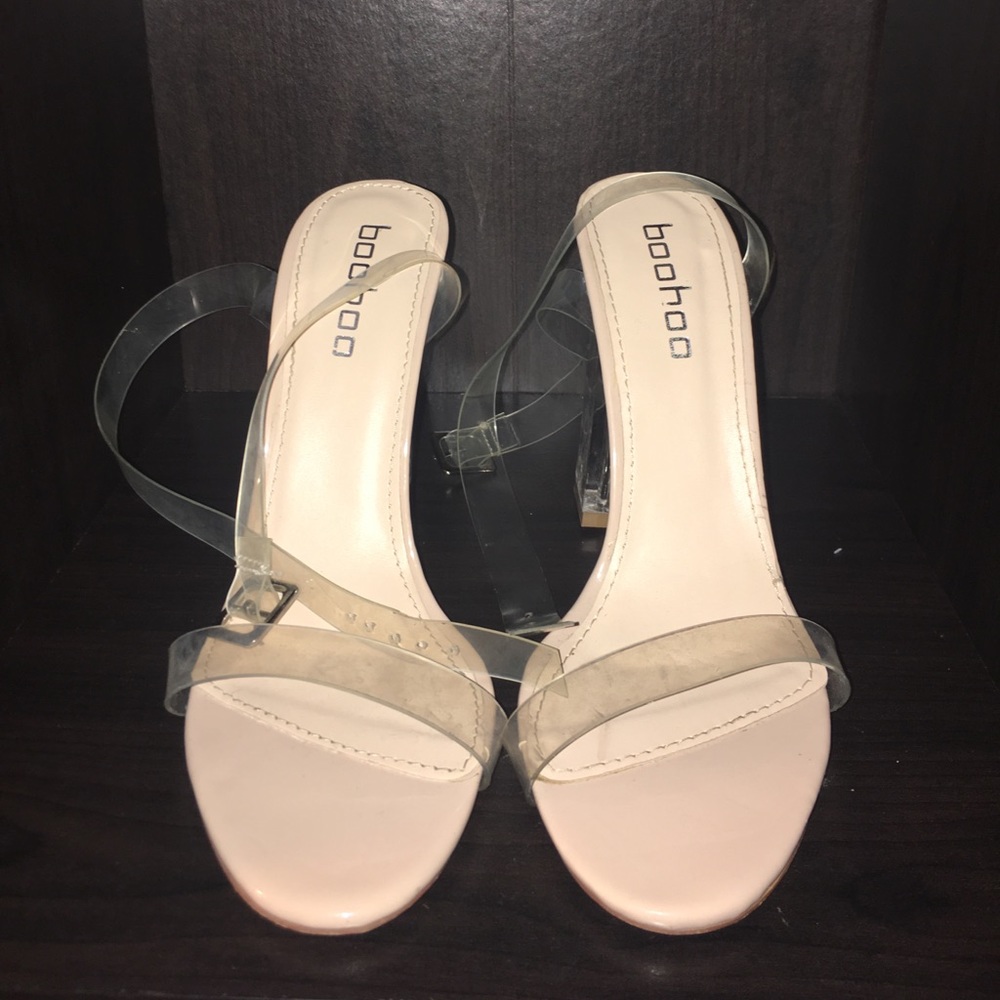 BooHoo Clear/Plastic Sandal/Heel