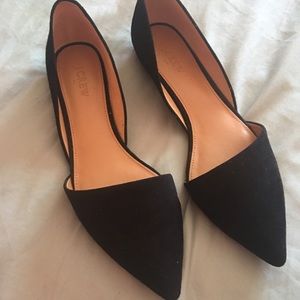 JCREW NEVER WORN suede black flats