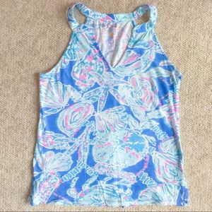 Lilly Pulitzer Arya Top, Into the Deep, XS