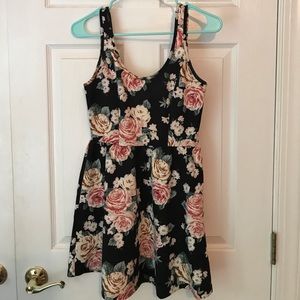 Black floral dress