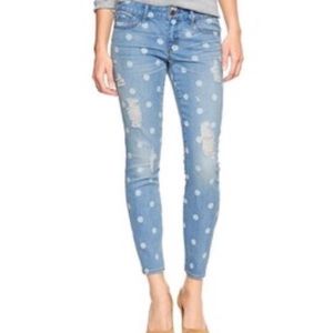 GAP 1969 Always Skinny Polka Dot Jeans size 25