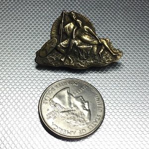 Vintage Warrior and Maiden Brooch