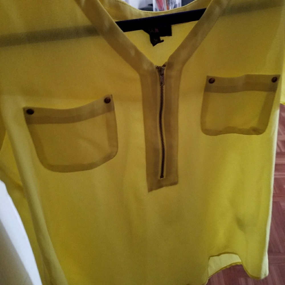 Bright yellow top