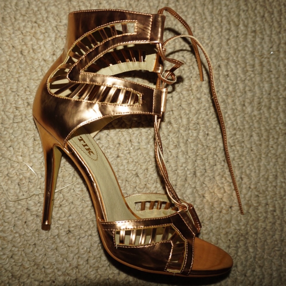 Rose Gold Heeled sandals