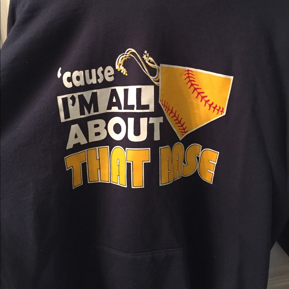 All about that base softball sweatshirt