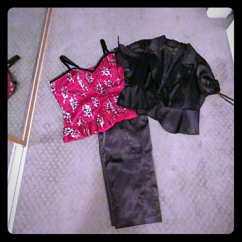 3 piece suit Jacket size 1, Bustier 2, Skirt 14