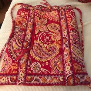 Vera Bradley Drawstring Backpack in Raspberry Fizz