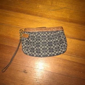 Authentic Coach Denim Small C Wristlet