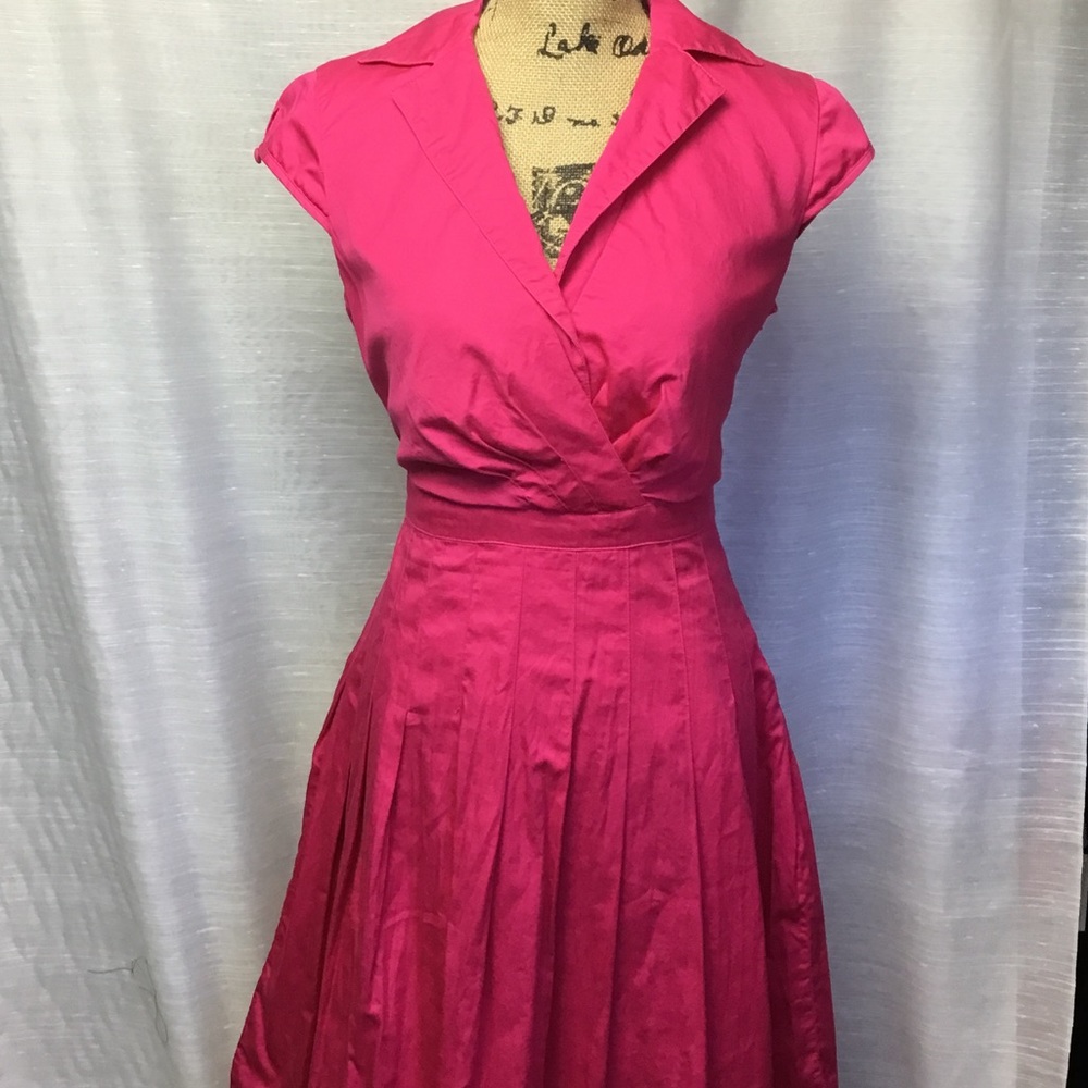 Pink tea length dress