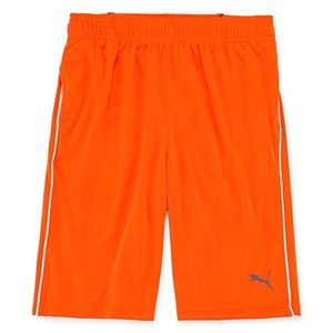 Puma boys fire orange shorts size large