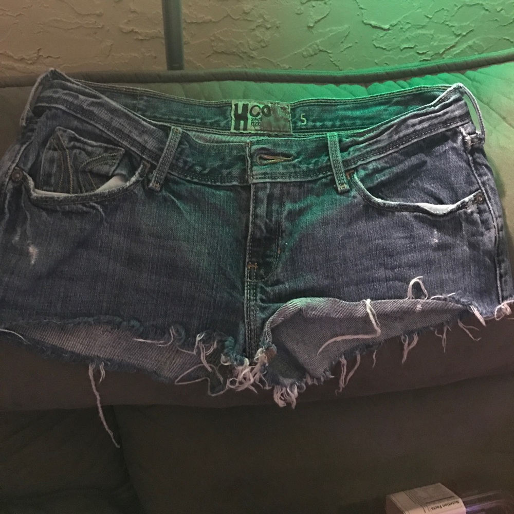 Hollister jean shorts.