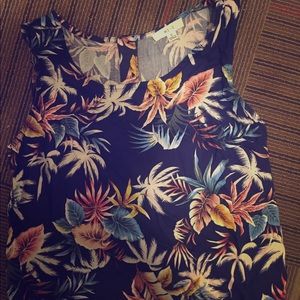 Tropical print top