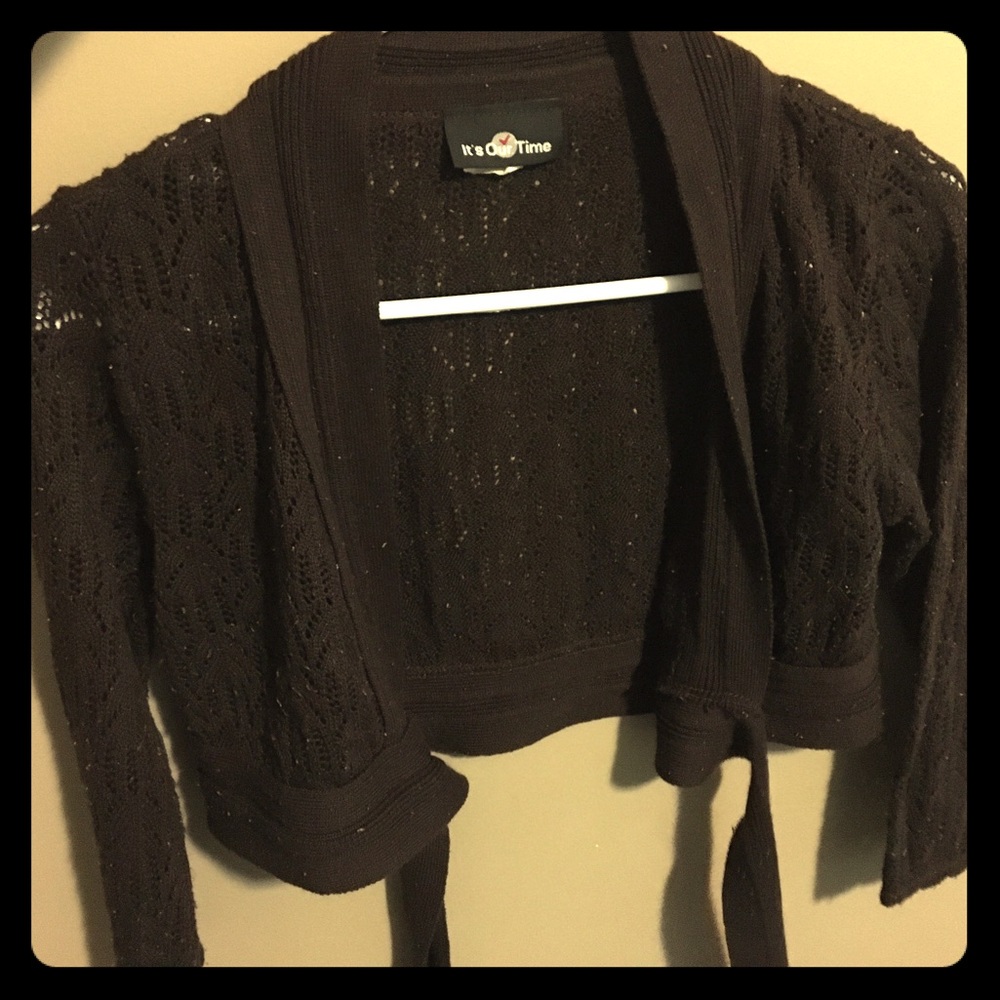 Brown short cardigan