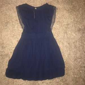 Blue dress with crocheted details large