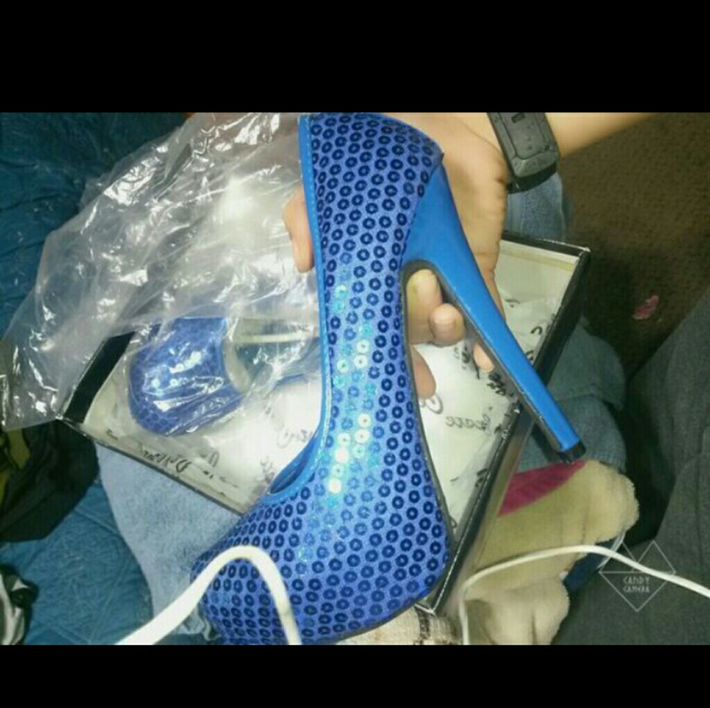 Blue High Heels