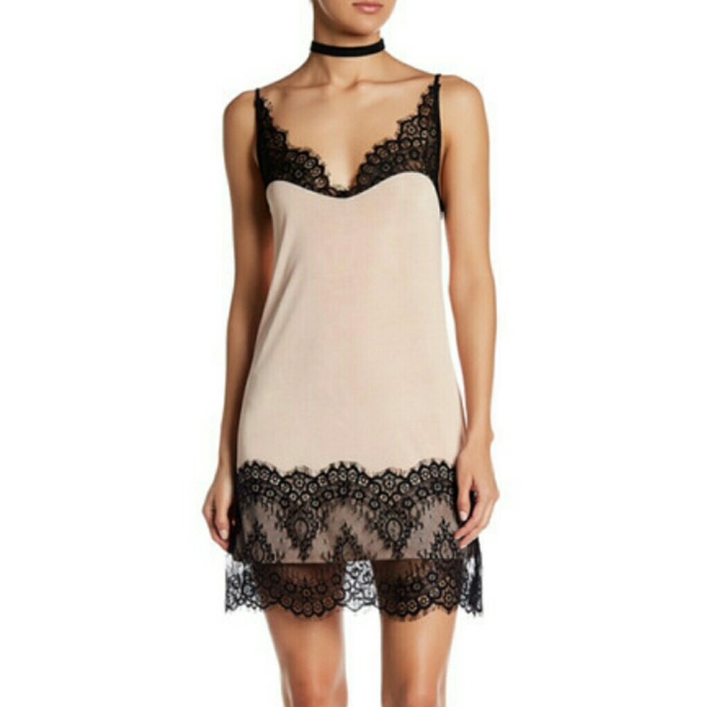 Blush and Lace Slip Dress