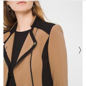 White House black market colorblock moto jacket