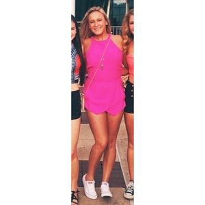 Hot pink romper