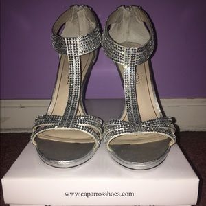 Silver Caparros Heels