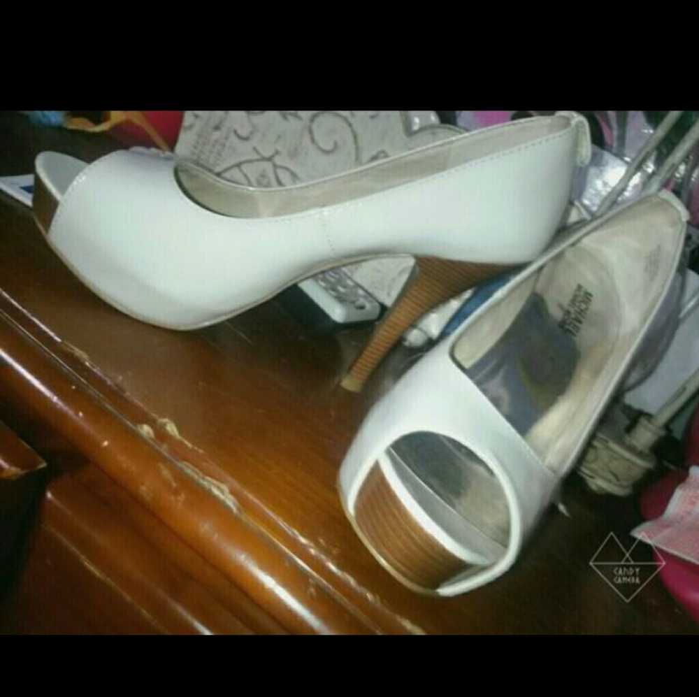 White mk heels