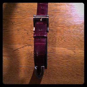 Reddish Leather Belt, Versace