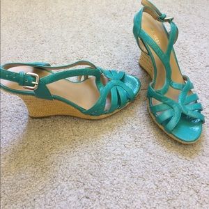 Nine West Teal Wedges