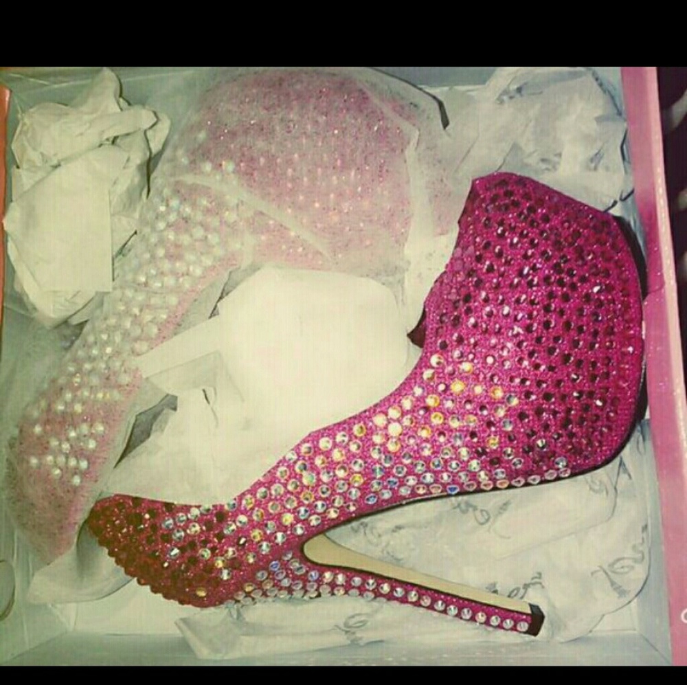 Bedazzled Pink Fiusha Heels