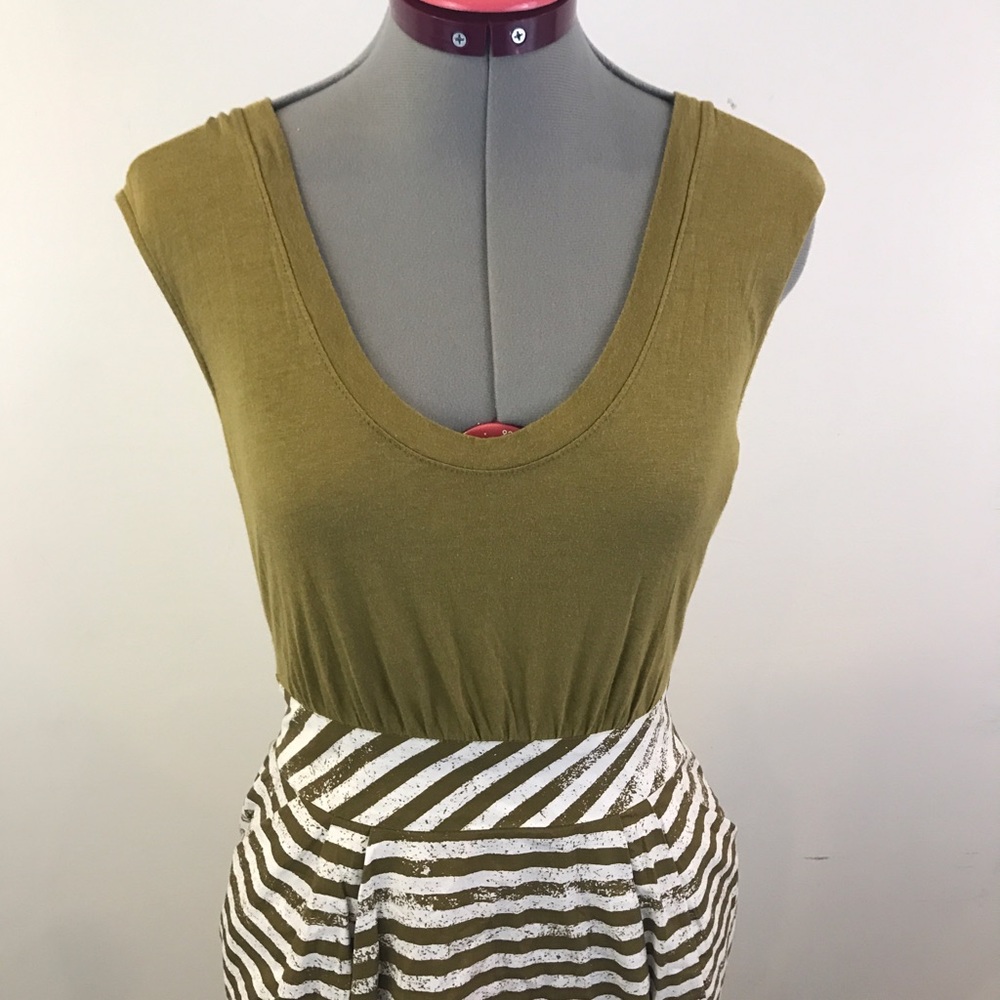 Anthropologie Little Yellow Button Eraser Dress - Picture 3 of 6