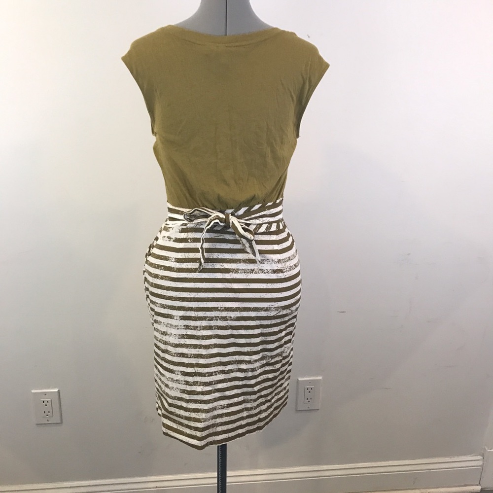 Anthropologie Little Yellow Button Eraser Dress - Picture 6 of 6