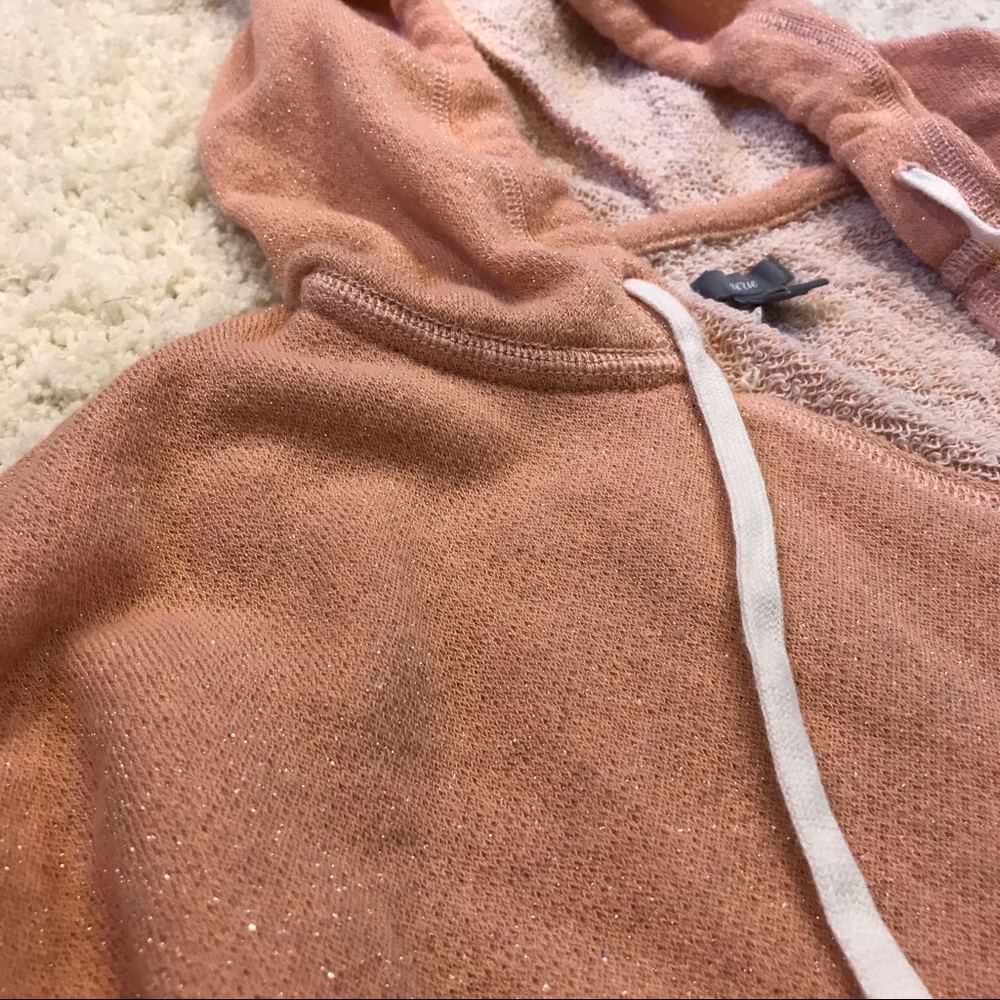 AERIE Dusty Rose Shimmer Light Hoodie