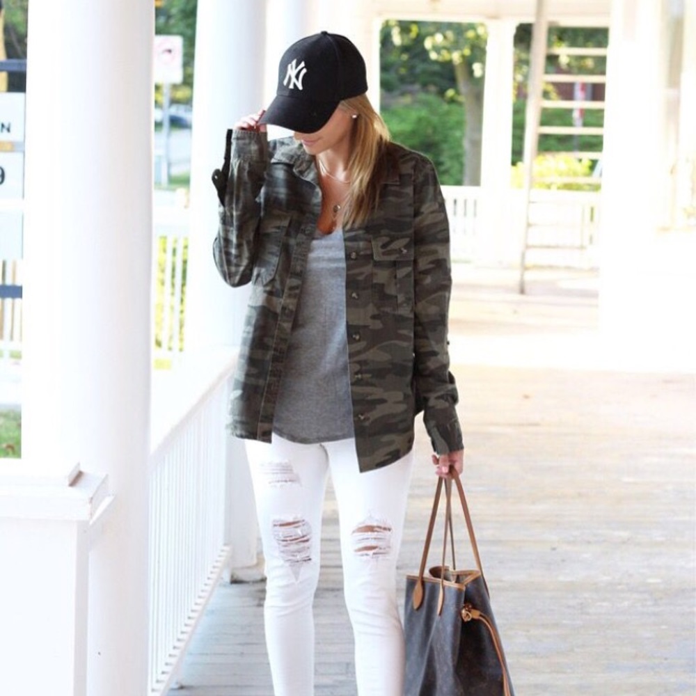 Camouflage button down
