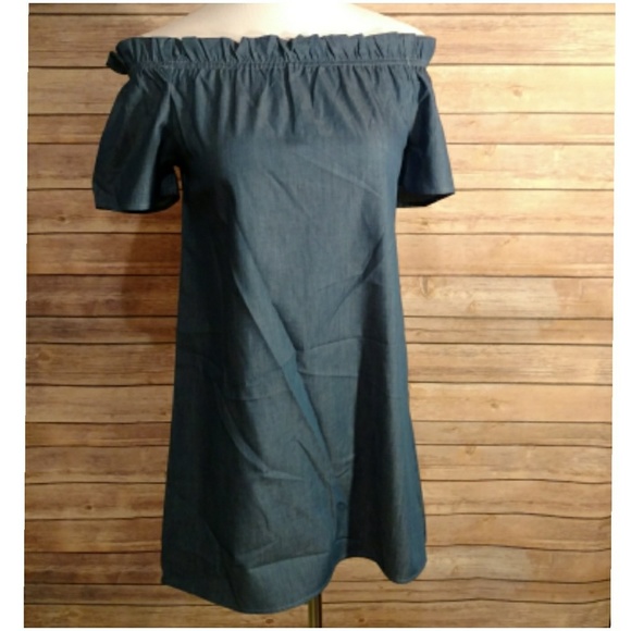 Denim - Off-Shoulder Dress 💫 - Picture 6 of 8