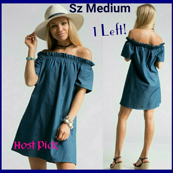 Denim - Off-Shoulder Dress 💫 - Picture 8 of 8