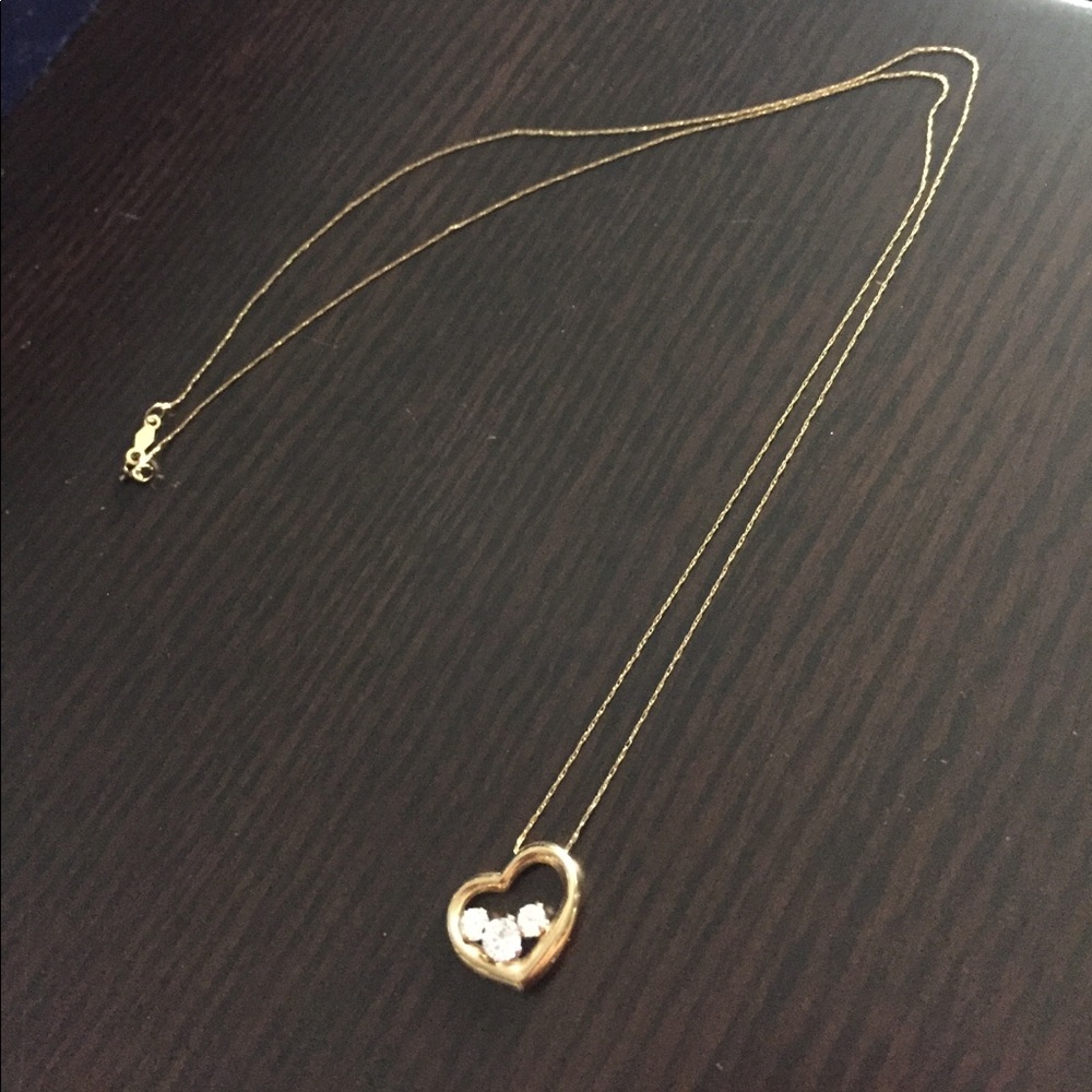 10kt heart necklace