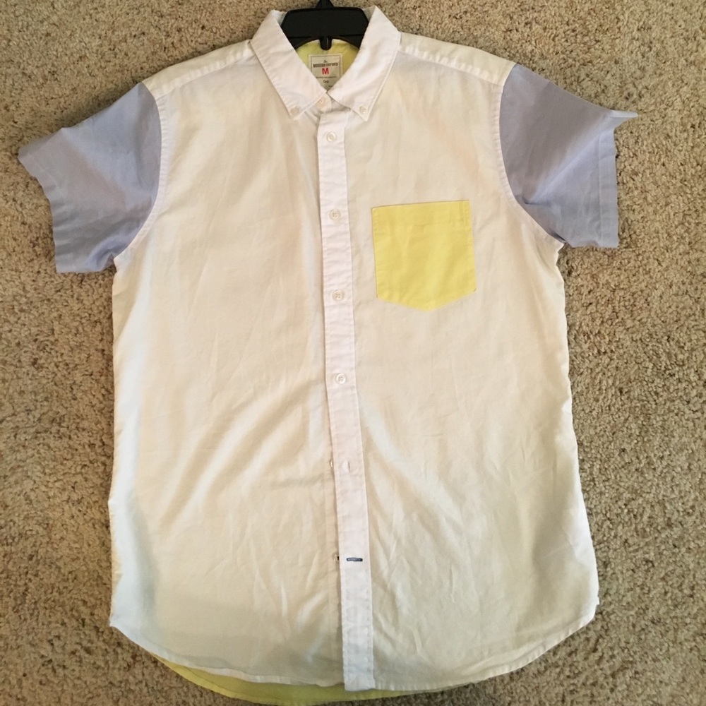 Gap Short sleeve button down colorblock oxford