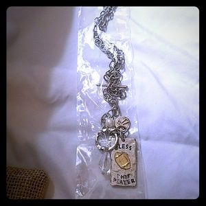 Silver Football Necklace